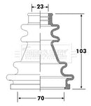 Borg & Beck Cv Joint Boot Kit Part No -BCB6304