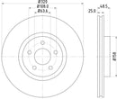 Mintex Brake Discs fits -Volvo V320:5 MDC1800C (also fits other vehicles)