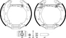 Mintex Brake Shoe Kits fits -Citroën Peugeot MSP288 (also fits other vehicles)