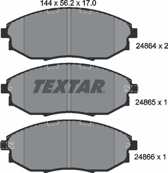 Textar Brake Pad Set - 2486401