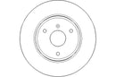 Disctech Brake Disc - Fits Renault, Smart - ABD3047 - Front Axle