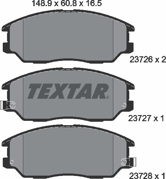 Textar Brake Pad Set - 2372601