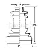 Borg & Beck Cv Joint Boot Kit Part No -BCB2038