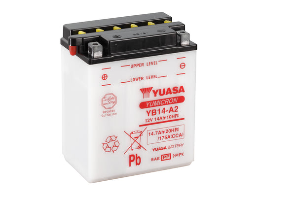 YB14-A2 (CP) 12V Yuasa Yumicron Motorcycle Battery