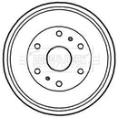 Borg & Beck Brake Drum (Single) -BBR7234