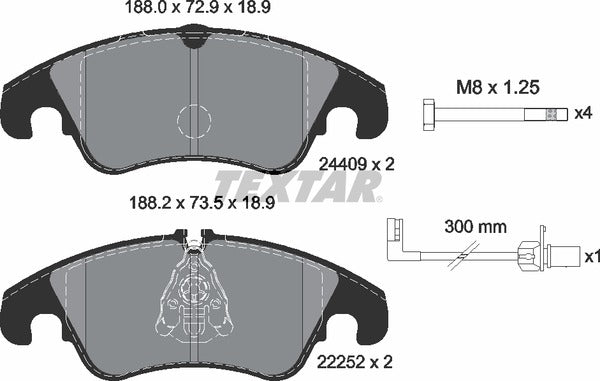 Textar Brake Pad Set - 2440903