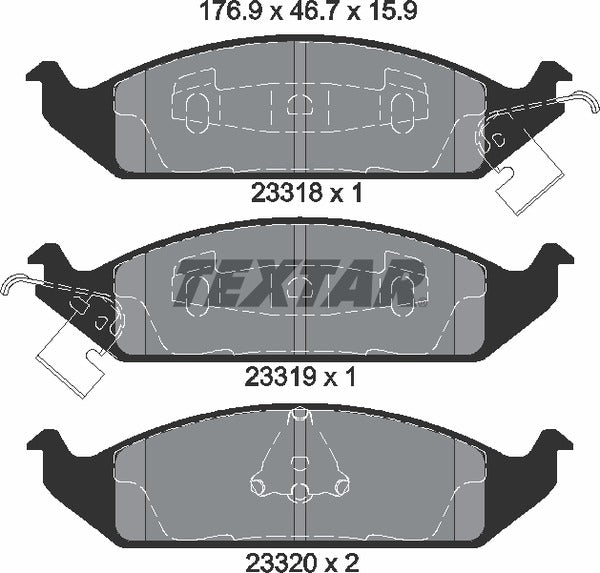 Textar Brake Pad Set - 2331801