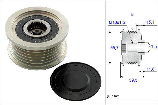 INA Alternator Freewheel Clutch - Part No - 535024910