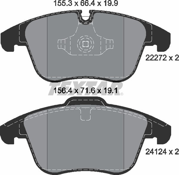 Textar Brake Pad Set - 2227201