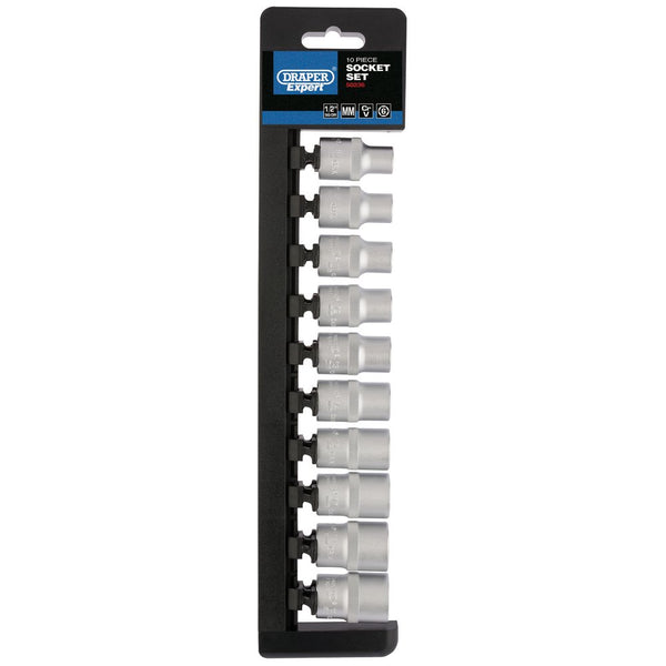 Metric Socket Set, 1/2" Sq Dr (10 Piece)