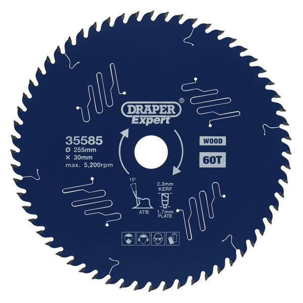 Draper Tct Saw Blade 255mm 60T - 35585