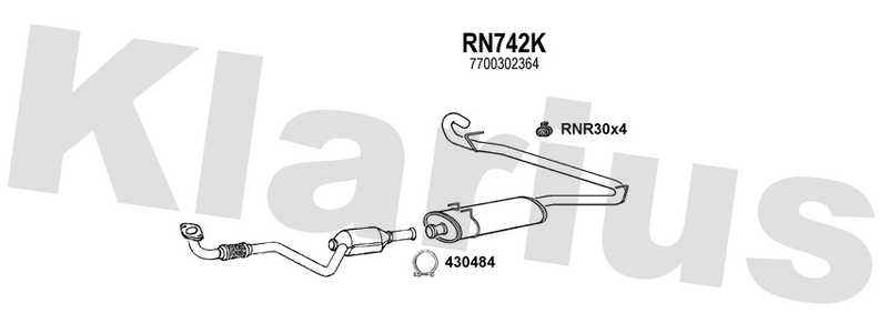 Klarius RN742K - Box With Tail Pipe  - Fits Opel Movano 2.2TD