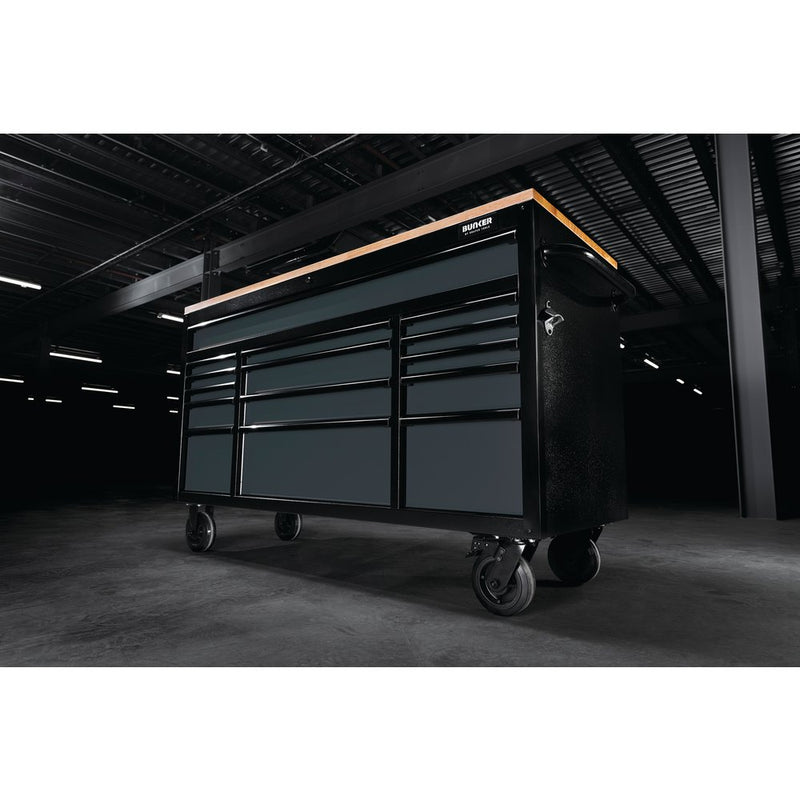 Draper 61" 15 Drawer Trolley Grey - 8238
