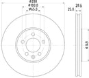 Mintex Brake Discs fits -Volkswagen S236:4 MDC915 (also fits other vehicles)