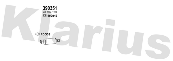 Klarius 390351 - Catalyst & Dpf Combined  - Fits Kia Sportage 2.0 CRDi