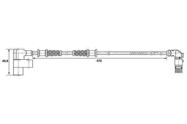 Bosch Wheel Speed Sensor Part No - 0265006370