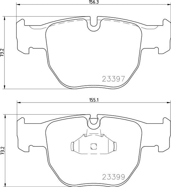 Mintex Brake Pad Set fits -Land Rover MDB2227 (also fits other vehicles)