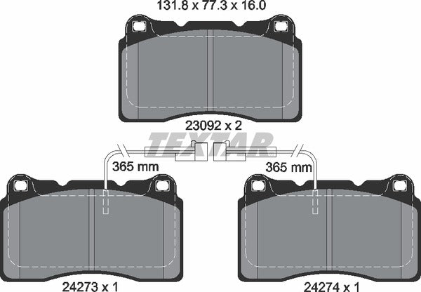 Textar Brake Pad Set - 2427301