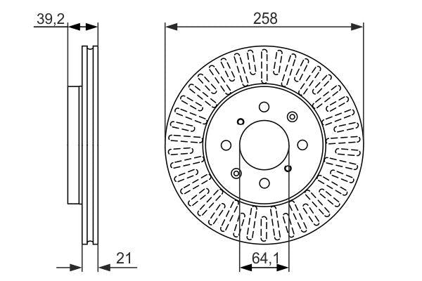 Bosch Brake Disc Pair Part No - 0986479594