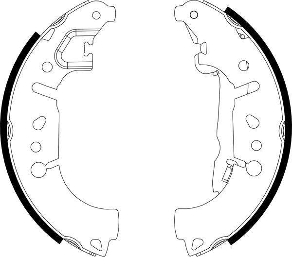 Mintex Brake Shoes fits -Fiat MFR731 (also fits other vehicles)