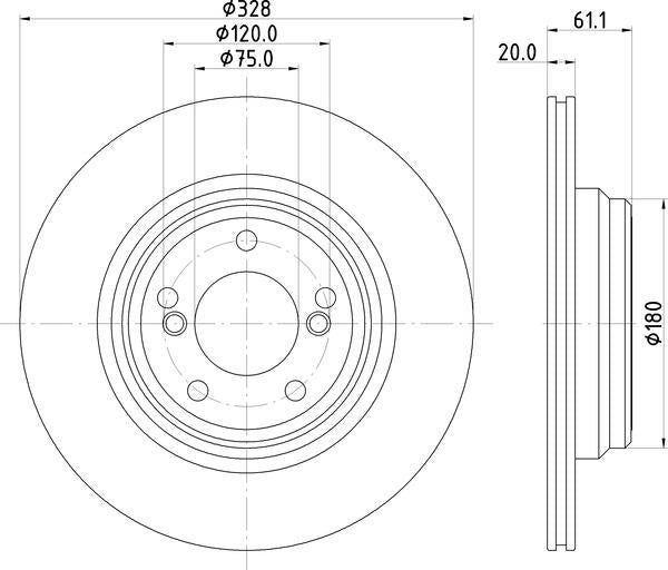 Mintex Brake Discs fits - S280:5 MDC2678 (also fits other vehicles)