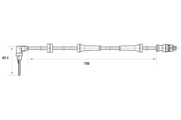 Bosch Wheel Speed Sensor Part No - 0265007070