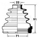 Borg & Beck Cv Joint Boot Kit Part No -BCB2853