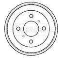 Borg & Beck Brake Drum (Single) -BBR7097