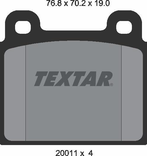 Textar Brake Pad Set - 2001104