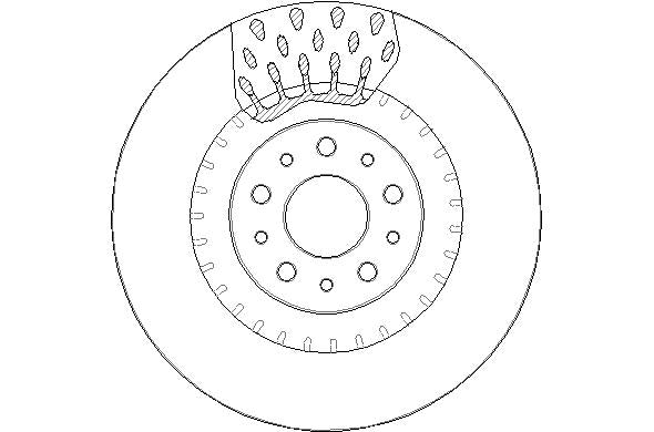 Disctech Brake Disc - Fits Audi, Fiat - ABD3124 - Front Axle