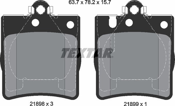 Textar Brake Pad Set - 2189801