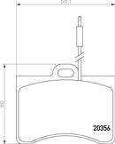 Mintex Brake Pad Set fits -Citroën MDB1101 (also fits other vehicles)