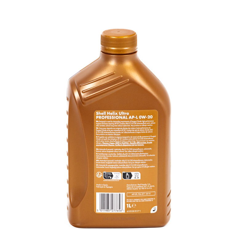 Shell Helix Ultra Professional AP-L 0W20 SP12 - Active Cleansing Technology