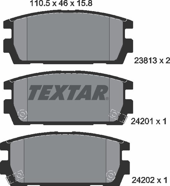 Textar Brake Pad Set - 2381301