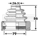 First Line Cv Joint Boot Kit Part No -FCB6110