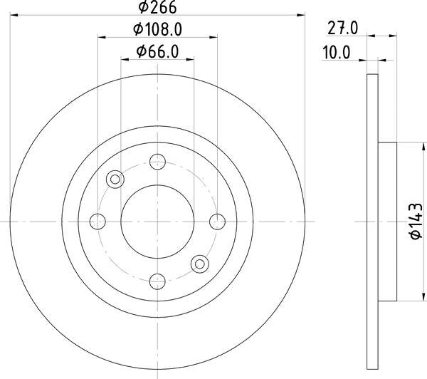 Mintex Brake Discs fits -Citroën Peugeot S262:5 MDC338 (also fits other vehicles)