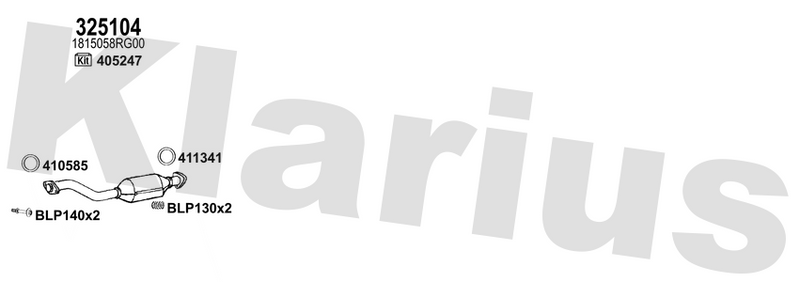 Klarius 325104 - Catalyst Type Approved  - Fits Honda Jazz IV 1.3L