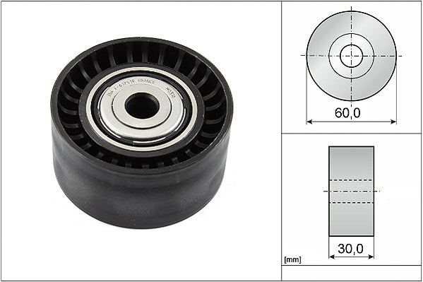 INA Deflection/Guide Pulley - V-Ribbed Belt - Part No - 532053410
