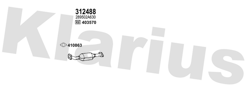 Klarius 312488 - Catalyst Type Approved  - Fits Kia Cee'd 1.6CRDi