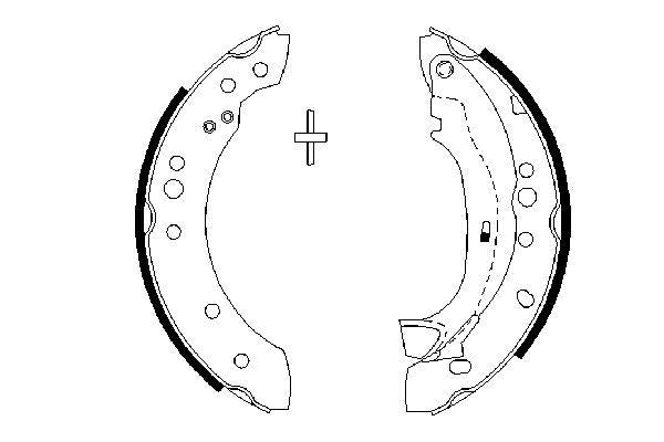 Bosch Brake Shoe Bs885 Part No - 0986487664