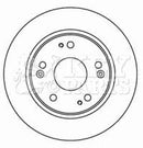 Key Parts Brake Disc Pair Part No -KBD4598