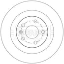 Borg & Beck Brake Disc Pair Part No -BBD5555