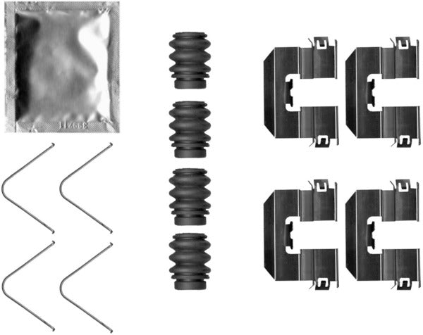 Mintex Rear Brake Pad Fitting Kit  - MBA0058 fits Hyundai