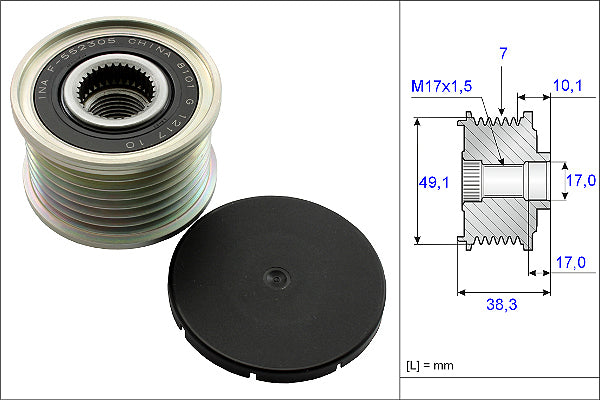 INA Alternator Freewheel Clutch - Part No - 535015310