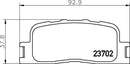 Mintex Brake Pad Set fits -Lexus Toyota MDB2212 (also fits other vehicles)