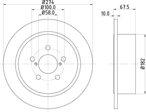 Mintex Brake Discs fits -Subaru V332:6 MDC2036 (also fits other vehicles)