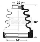 Borg & Beck Cv Joint Boot Kit Part No -BCB2863