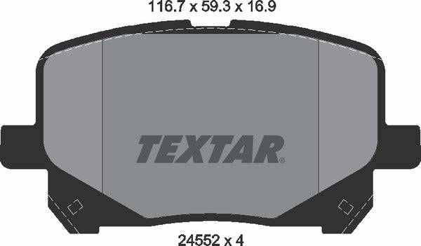 Textar Brake Pad Set - 2452201