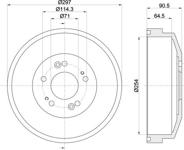 Mintex Brake Drum (Single) fits -Kia MBD277 (also fits other vehicles)