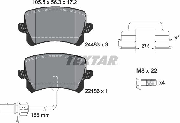 Textar Brake Pad Set - 2448307